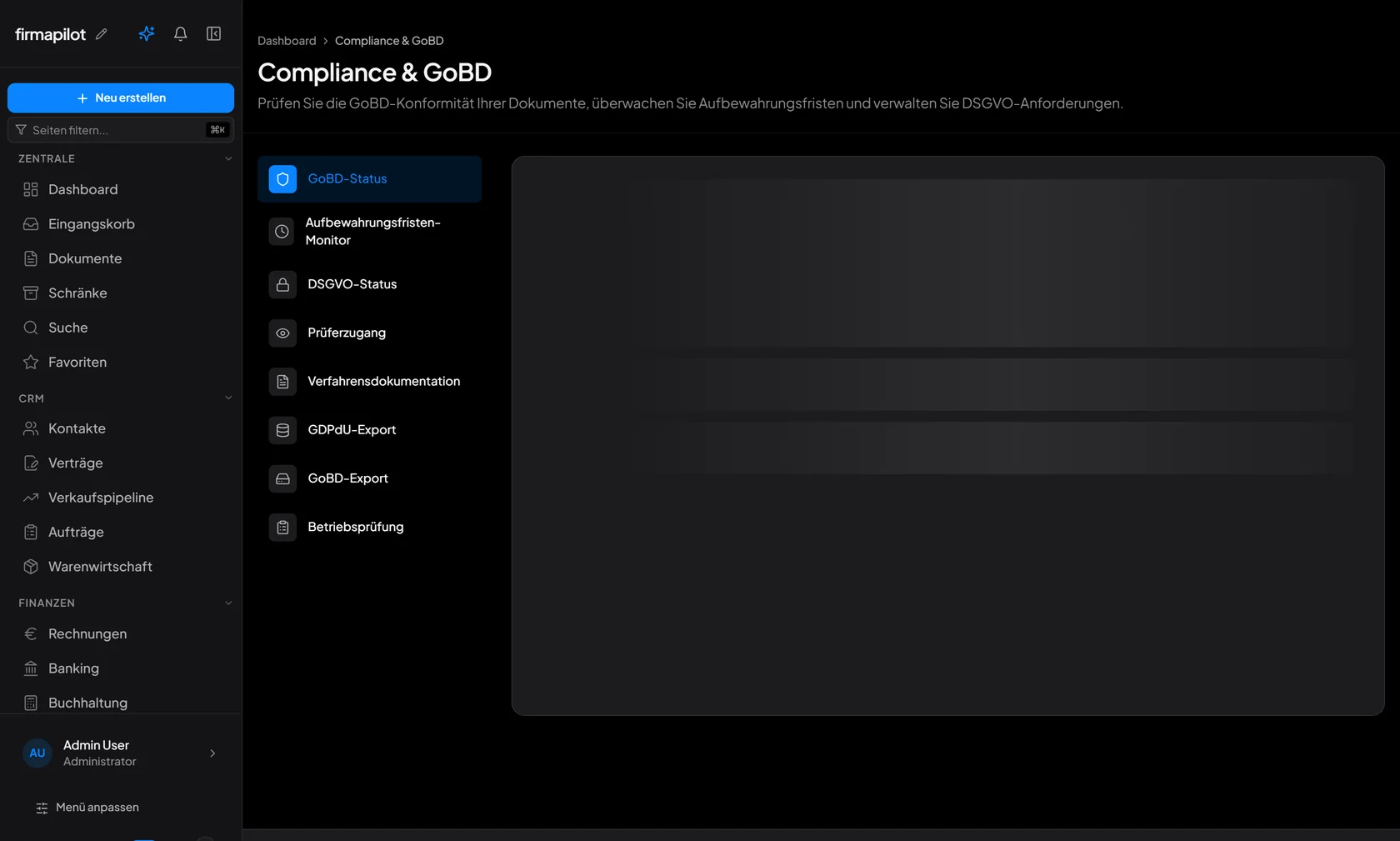 FirmaPilot Compliance & GoBD — Audit-Trail und Aufbewahrung