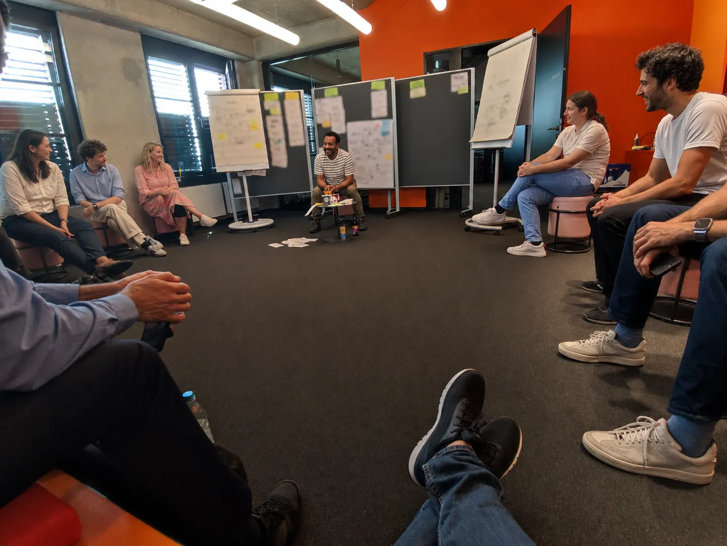 Workshop-Moderation im Stuhlkreis